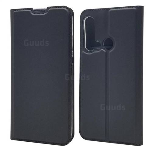 Ultra Slim Card Magnetic Automatic Suction Leather Wallet Case for Huawei nova 5i - Star Grey