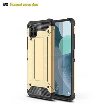 King Kong Armor Premium Shockproof Dual Layer Rugged Hard Cover for Huawei nova 6 SE - Champagne Gold