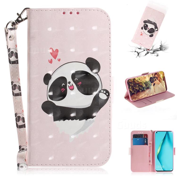 Heart Cat 3D Painted Leather Wallet Phone Case for Huawei nova 6 SE