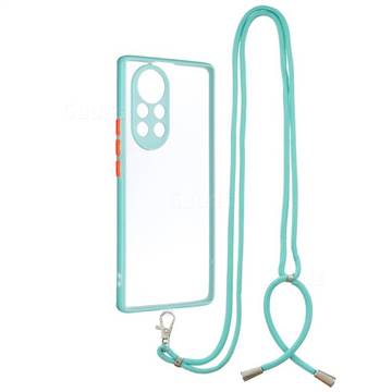 Necklace Cross-body Lanyard Strap Cord Phone Case Cover for Huawei nova 8 Pro - Blue