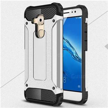 King Kong Armor Premium Shockproof Dual Layer Rugged Hard Cover for Huawei Nova Plus - Technology Silver