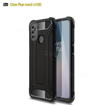 King Kong Armor Premium Shockproof Dual Layer Rugged Hard Cover for OnePlus Nord N100 - Black Gold