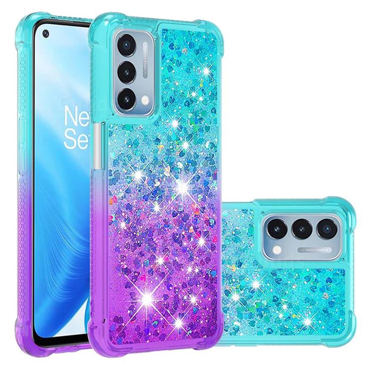 Rainbow Gradient Liquid Glitter Quicksand Sequins Phone Case for