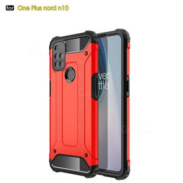 King Kong Armor Premium Shockproof Dual Layer Rugged Hard Cover for OnePlus Nord N10 5G - Big Red