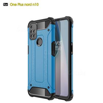 King Kong Armor Premium Shockproof Dual Layer Rugged Hard Cover for OnePlus Nord N10 5G - Sky Blue