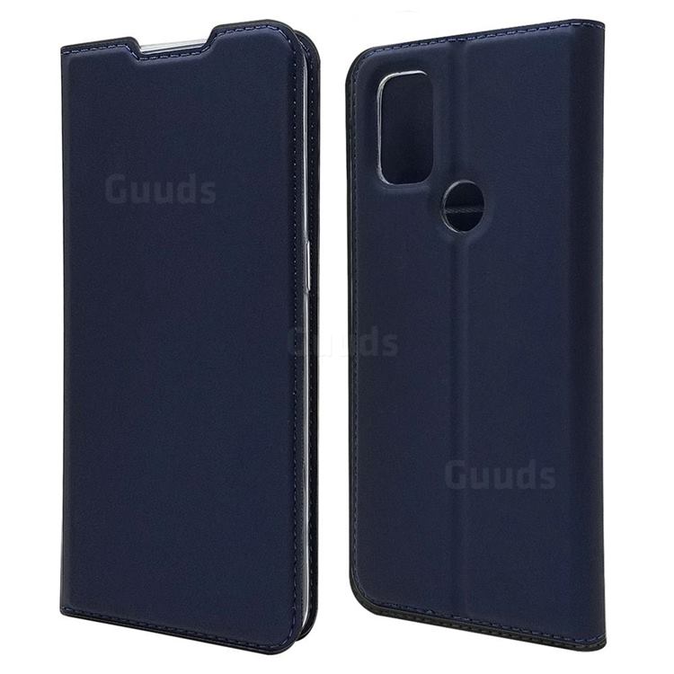 Ultra Slim Card Magnetic Automatic Suction Leather Wallet Case for OnePlus Nord N10 5G - Royal Blue