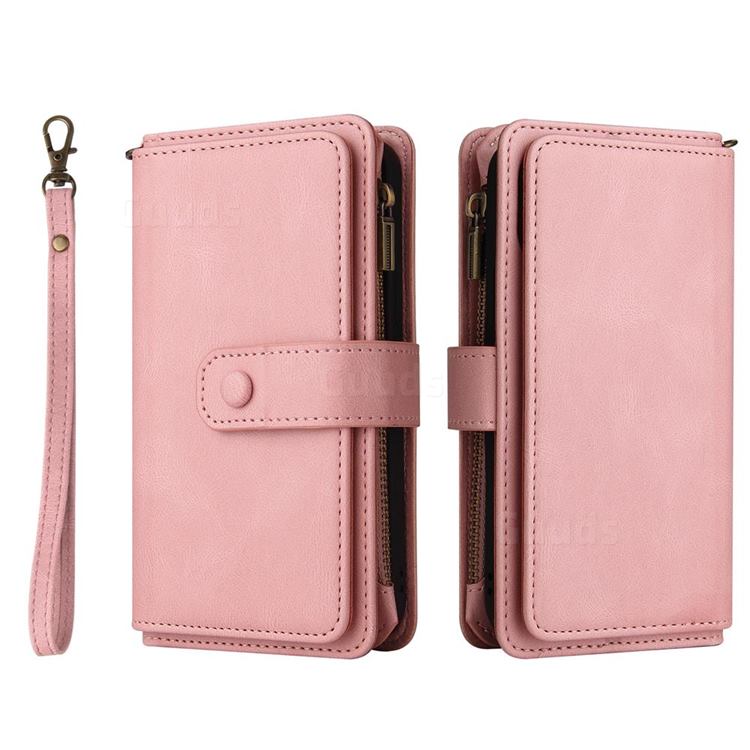 Compatible con Oneplus Nord 2 5g Funda de cuero Gooss Mandala Magnetic Flip  Wallet Case Protección a prueba de golpes - Oro rosa
