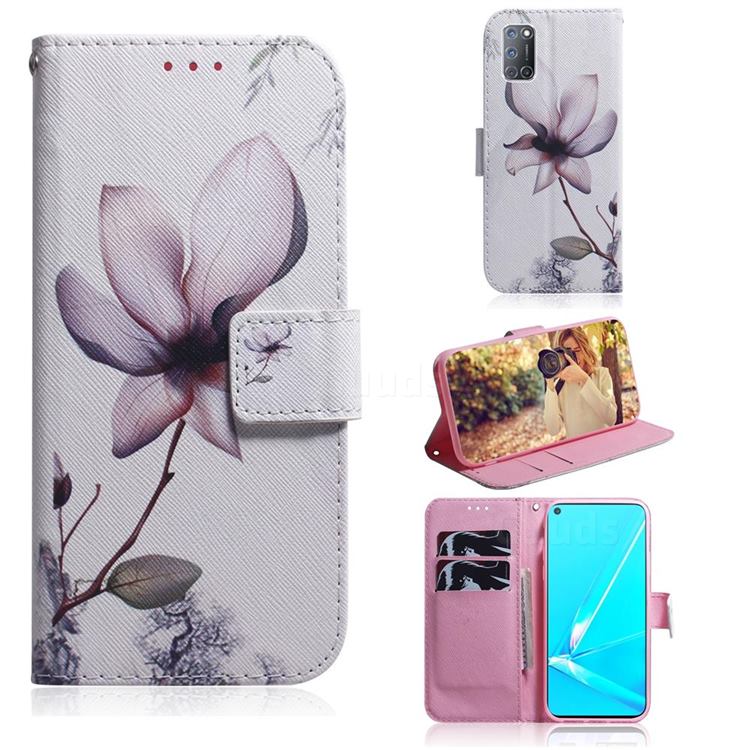 Magnolia Flower PU Leather Wallet Case for Oppo A52