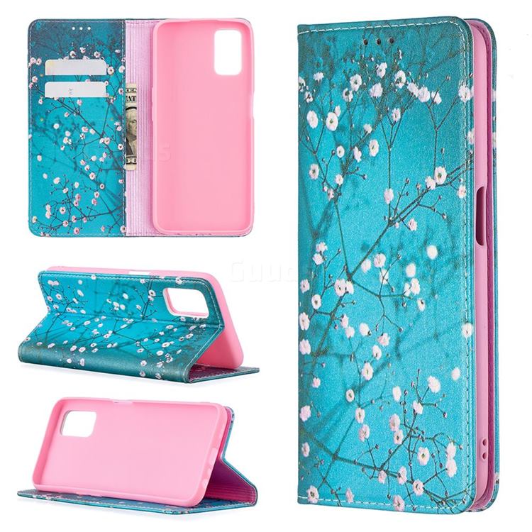 Plum Blossom Slim Magnetic Attraction Wallet Flip Cover for Oppo A52