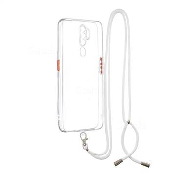 Necklace Cross-body Lanyard Strap Cord Phone Case Cover for Oppo A5 (2020) - Transparent