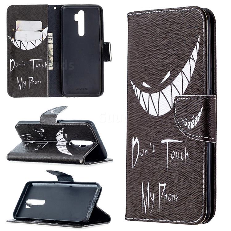Crooked Grin Leather Wallet Case for Oppo A5 (2020)
