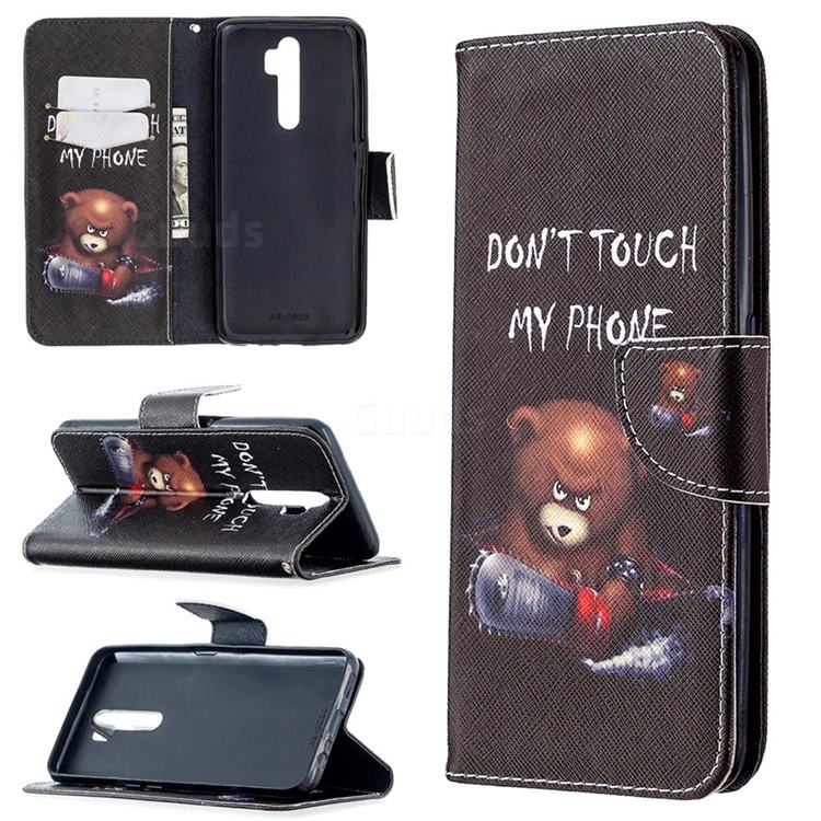 Chainsaw Bear Leather Wallet Case for Oppo A5 (2020)