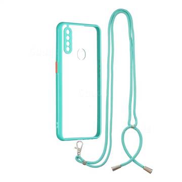 Necklace Cross-body Lanyard Strap Cord Phone Case Cover for Oppo A8 - Blue