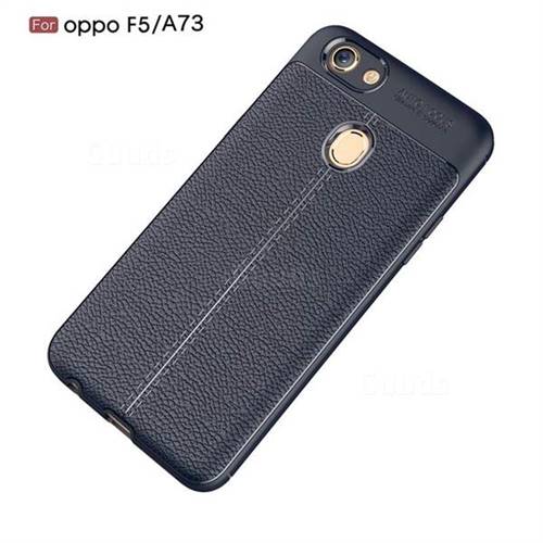 Luxury Auto Focus Litchi Texture Silicone TPU Back Cover for Oppo