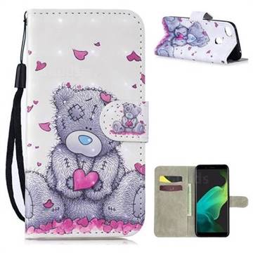 Love Panda 3D Painted Leather Wallet Phone Case for Oppo F5