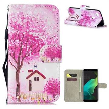 Tree House 3D Painted Leather Wallet Phone Case for Oppo F5