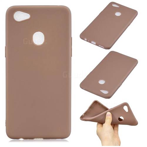 Candy Soft Silicone Phone Case for Oppo F7 - Coffee