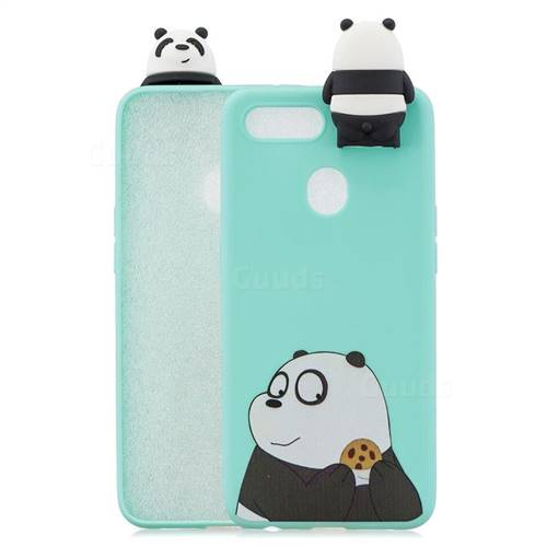 Striped Bear Soft 3D Climbing Doll Stand Soft Case for Oppo F9 (F9 Pro)