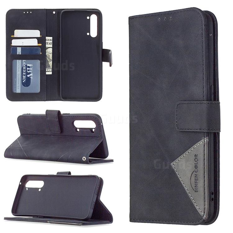 Binfen Color BF05 Prismatic Slim Wallet Flip Cover for Oppo Find X2 Lite - Black
