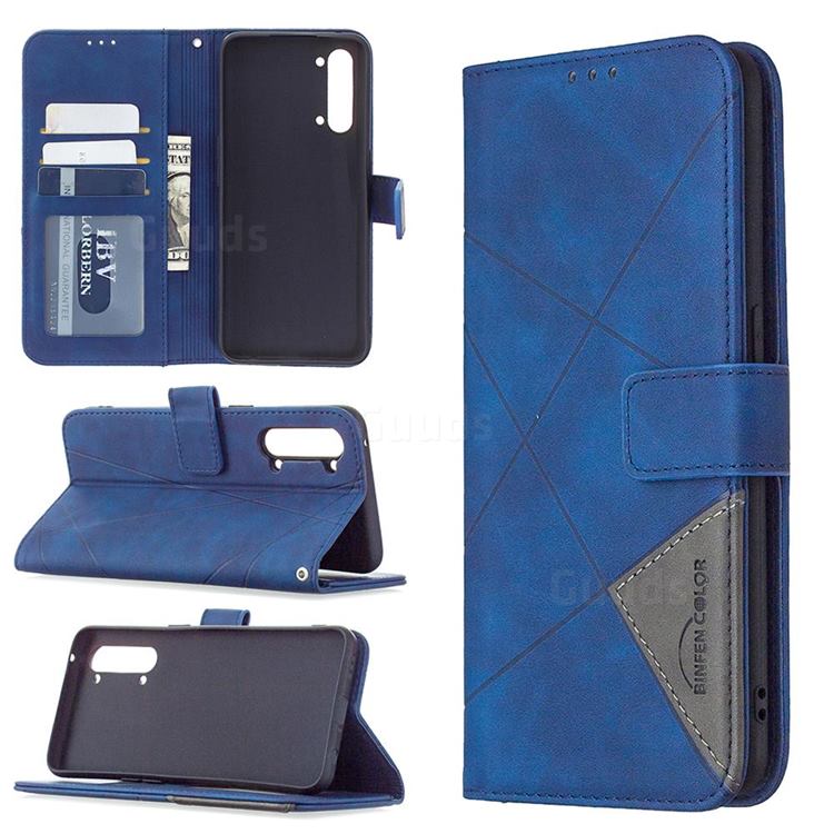 Binfen Color BF05 Prismatic Slim Wallet Flip Cover for Oppo Find X2 Lite - Blue