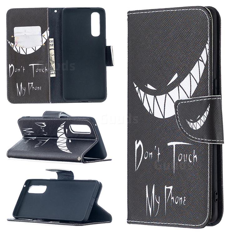 Crooked Grin Leather Wallet Case for Oppo Find X2 Neo