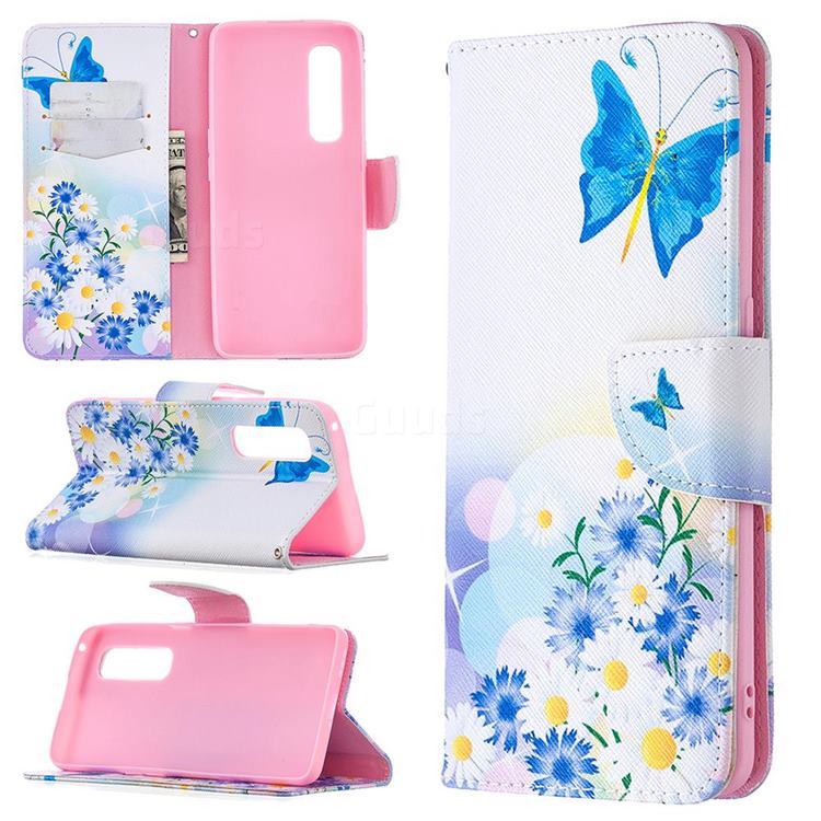 Butterflies Flowers Leather Wallet Case for Oppo Find X2 Neo