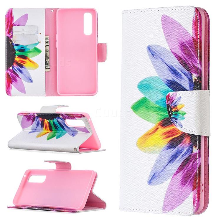 Seven-color Flowers Leather Wallet Case for Oppo Find X2 Neo