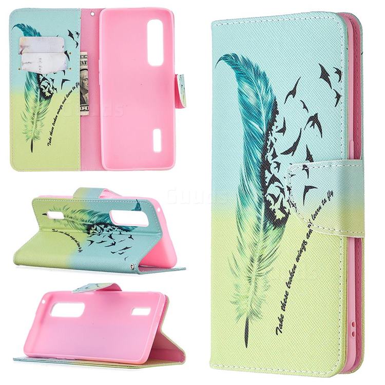 Feather Bird Leather Wallet Case for Oppo Find X2 Pro