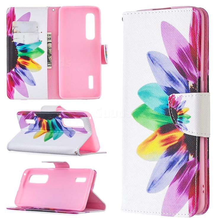 Seven-color Flowers Leather Wallet Case for Oppo Find X2 Pro