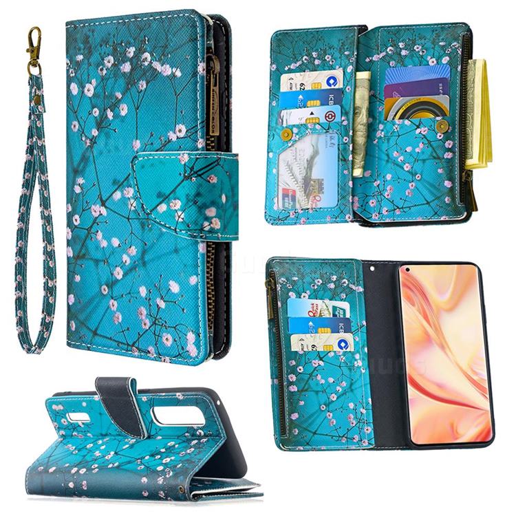 Blue Plum Binfen Color BF03 Retro Zipper Leather Wallet Phone Case for Oppo Find X2 Pro