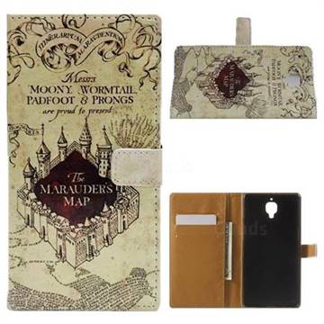 The Marauders Map Leather Wallet Case for OnePlus 3T 3