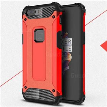 King Kong Armor Premium Shockproof Dual Layer Rugged Hard Cover for OnePlus 5 - Big Red