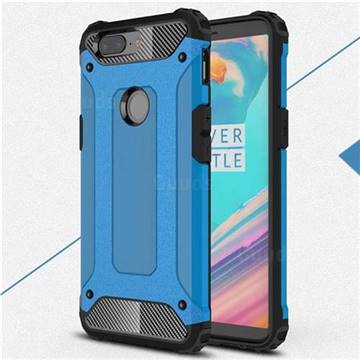 King Kong Armor Premium Shockproof Dual Layer Rugged Hard Cover for OnePlus 5T - Sky Blue