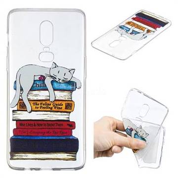 Book Kitty IMD Soft TPU Back Cover for OnePlus 6