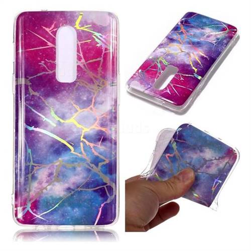 Dream Sky Marble Pattern Bright Color Laser Soft TPU Case for OnePlus 6