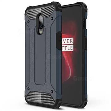 King Kong Armor Premium Shockproof Dual Layer Rugged Hard Cover for OnePlus 6T - Navy