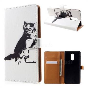 Cute Cat Leather Wallet Case for OnePlus 6T