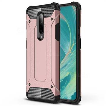 King Kong Armor Premium Shockproof Dual Layer Rugged Hard Cover for OnePlus 7 - Rose Gold