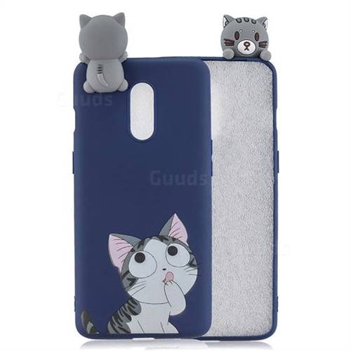 Big Face Cat Soft 3D Climbing Doll Soft Case for OnePlus 7