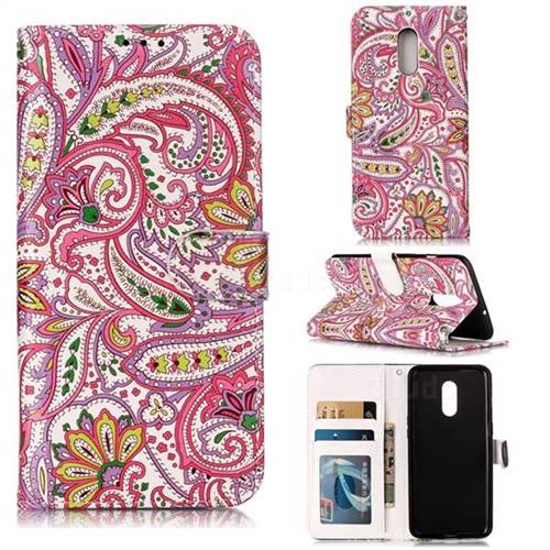 Pepper Flowers 3D Relief Oil PU Leather Wallet Case for OnePlus 7