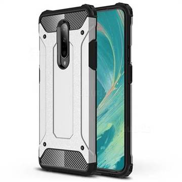 King Kong Armor Premium Shockproof Dual Layer Rugged Hard Cover for OnePlus 7 Pro - White
