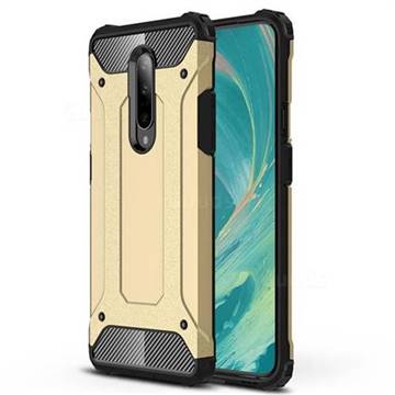 King Kong Armor Premium Shockproof Dual Layer Rugged Hard Cover for OnePlus 7 Pro - Champagne Gold