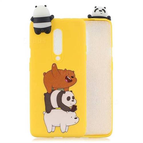 Striped Bear Soft 3D Climbing Doll Soft Case for OnePlus 7 Pro