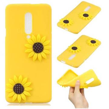 Yellow Sunflower Soft 3D Silicone Case for OnePlus 7 Pro