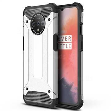 King Kong Armor Premium Shockproof Dual Layer Rugged Hard Cover for OnePlus 7T - White