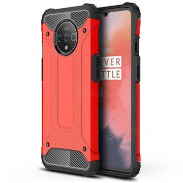 King Kong Armor Premium Shockproof Dual Layer Rugged Hard Cover for OnePlus 7T - Big Red