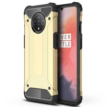 King Kong Armor Premium Shockproof Dual Layer Rugged Hard Cover for OnePlus 7T - Champagne Gold