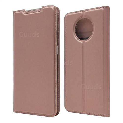 Ultra Slim Card Magnetic Automatic Suction Leather Wallet Case for OnePlus 7T - Rose Gold
