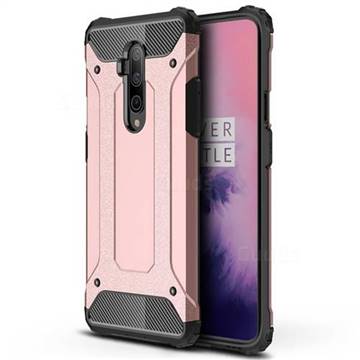 King Kong Armor Premium Shockproof Dual Layer Rugged Hard Cover for OnePlus 7T Pro - Rose Gold