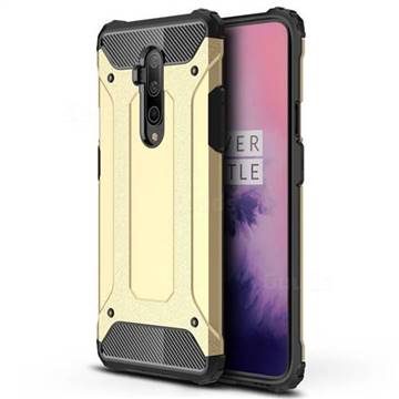King Kong Armor Premium Shockproof Dual Layer Rugged Hard Cover for OnePlus 7T Pro - Champagne Gold